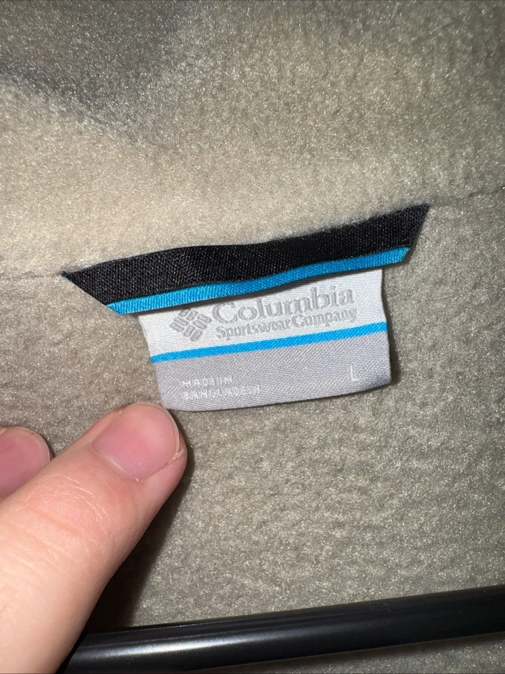 Columbia Two-Tone Gray Fleece Vest - Tan and Gray
